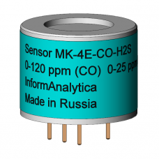 Сенсор MK-4Е-СО-H2S 0-120 ppm/0-25 ppm Сенсор MK-4Е-СО-H2S 0-120 ppm/0-25 ppm